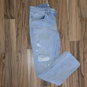 Guess Light Blue Denim with Distressed Accents